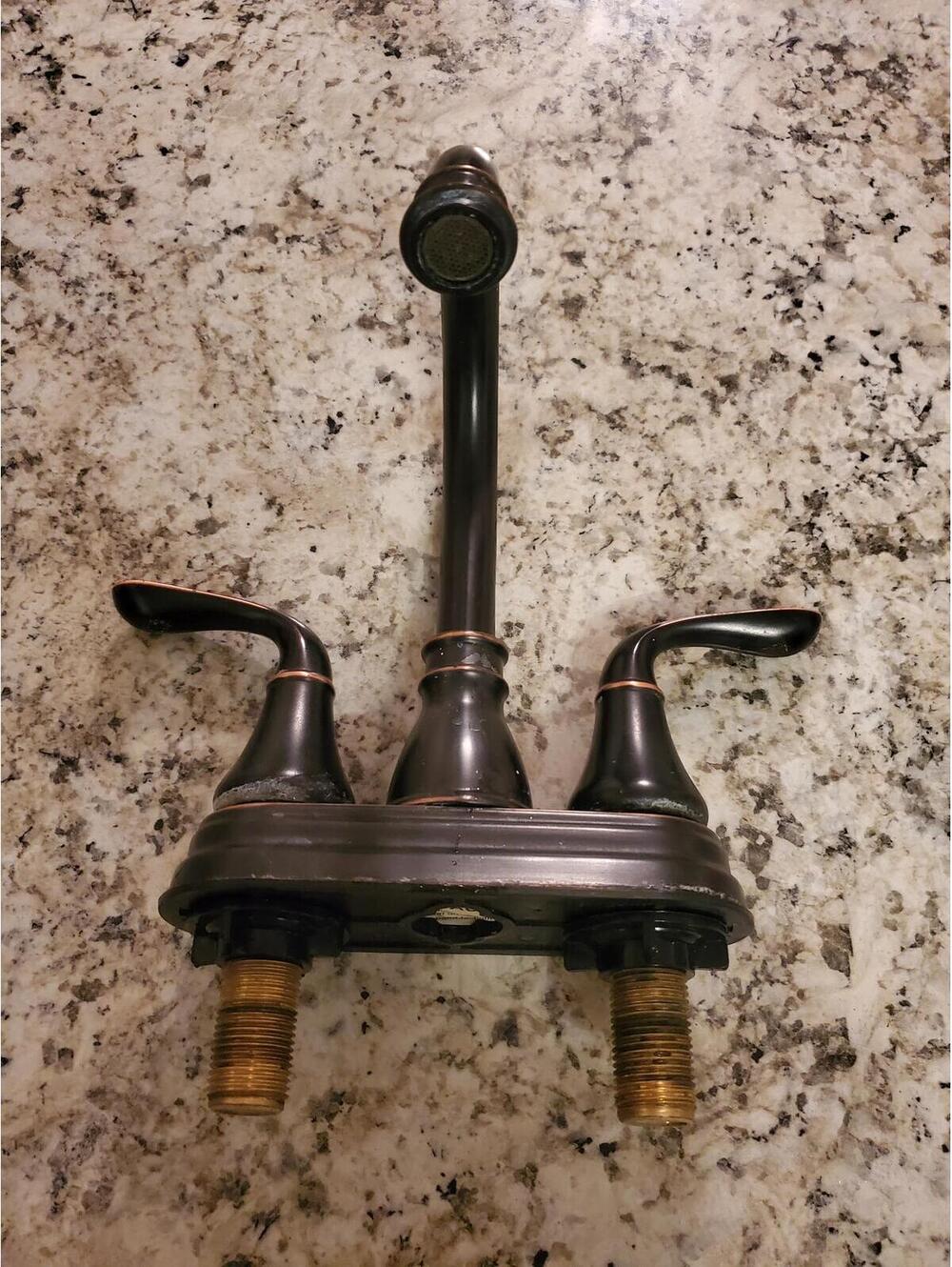 Oil Rubbed Bronze Bathroom Faucet with Dual Handles